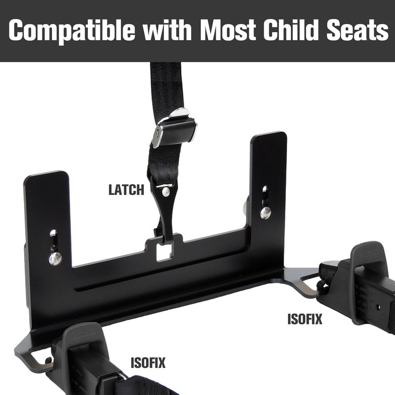 JHKLS Universal Child Seat Anchor Kit Safe Cars Seat Mount Bracket, Universal ISOFIX Latch Interface Bracket Steel Latch Connector 332*135*136mm Height Adjustable for Sedans - Image 2